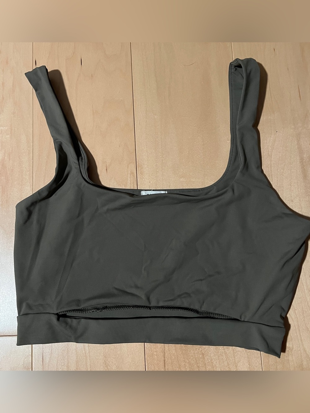 Garage Olive Scoop sports bra